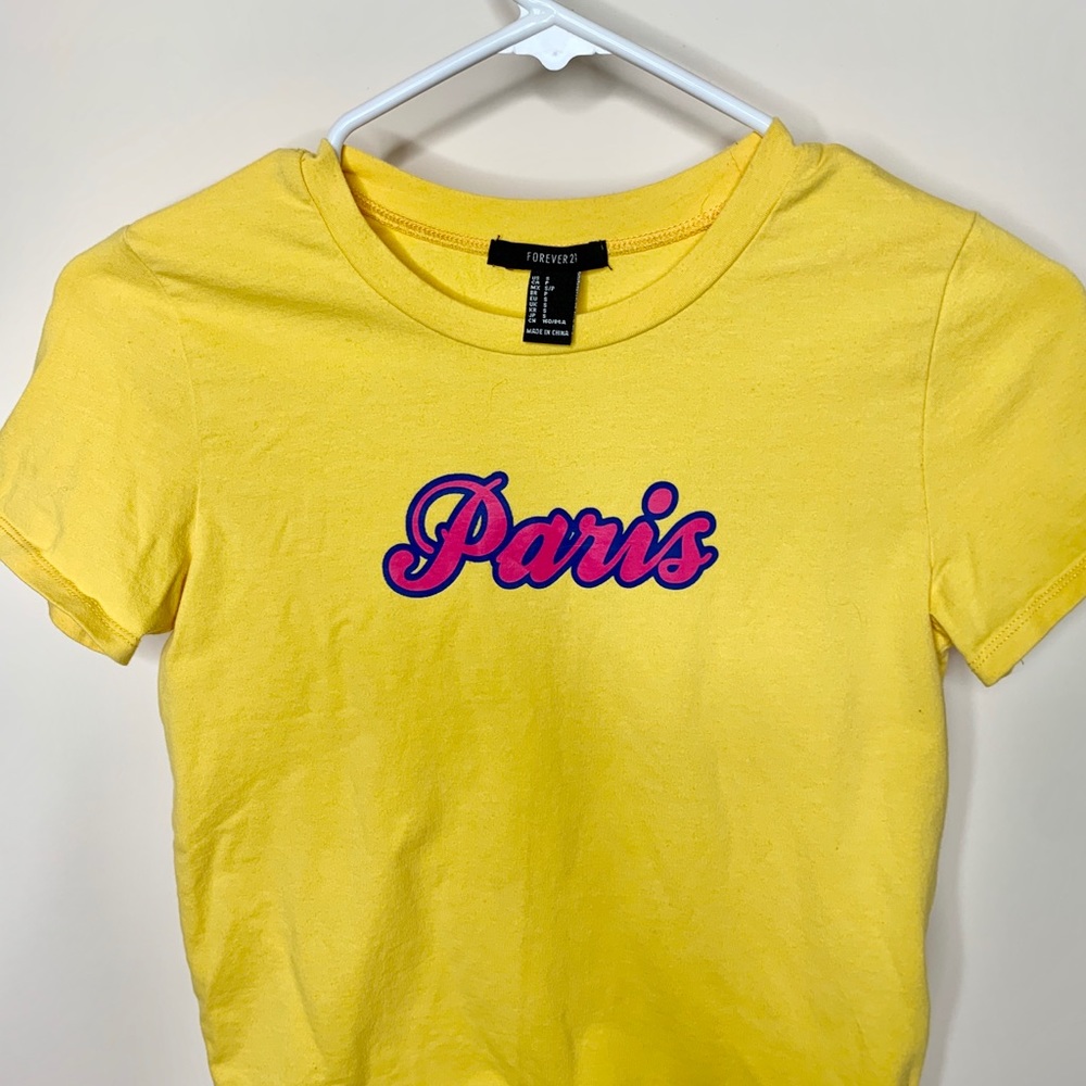 ‘Paris’ Yellow Kids Top